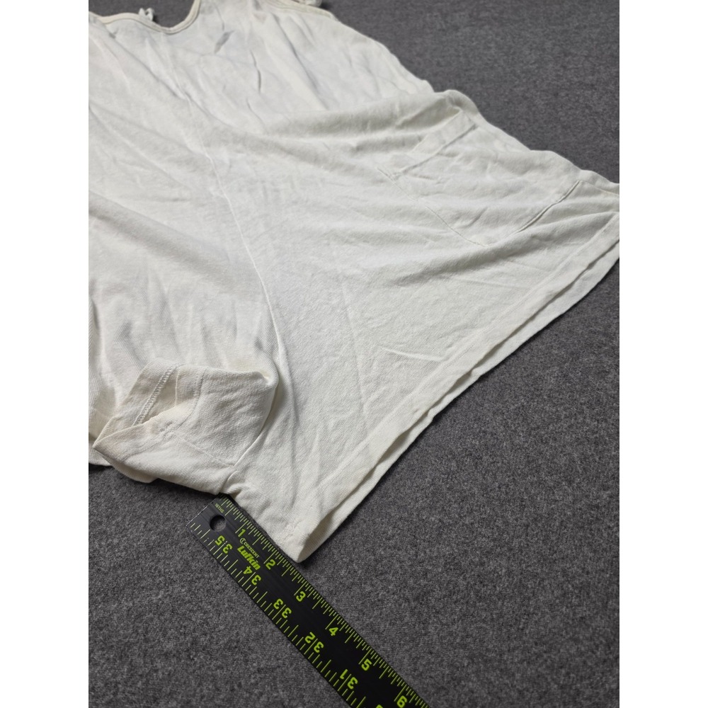 Jungmaven Romper Womens Medium Off White Hemp Cotton Tie Strap Patch Pockets - Picture 8 of 9